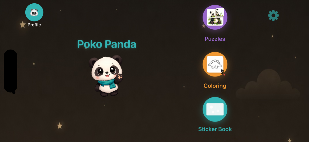 Poko Panda home screen